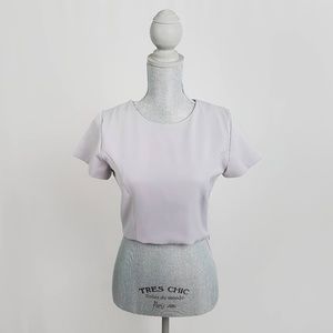 Irada Grey Crop Top Blouse size M
